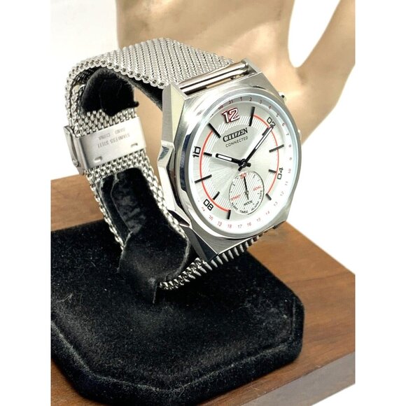 Citizen Men's Watch CX0000-71A Connected Bluetooth Mesh Band 42mm Silver Steel - Picture 2 of 14